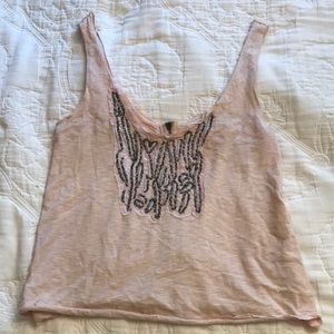 Kimchi Blue Embroidered and Sequence Sleeveless Top